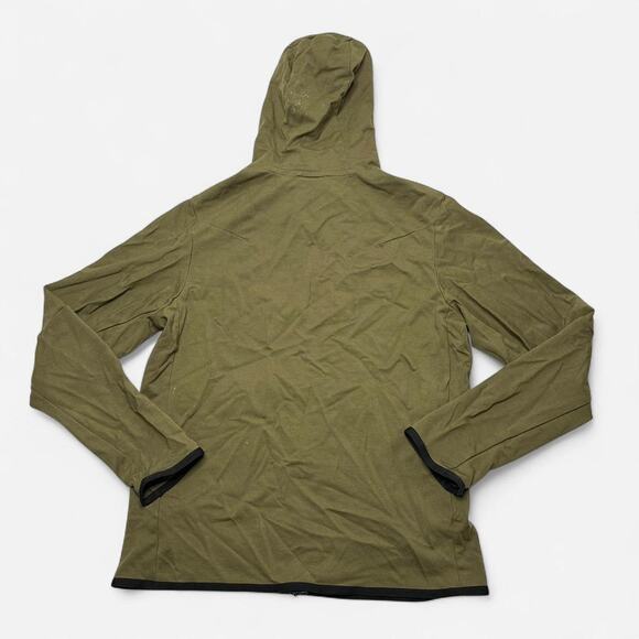Nike Olive Hooded Full Zip Jacket Men’s Medium Lightweight Athletic Fit - Picture 2 of 7